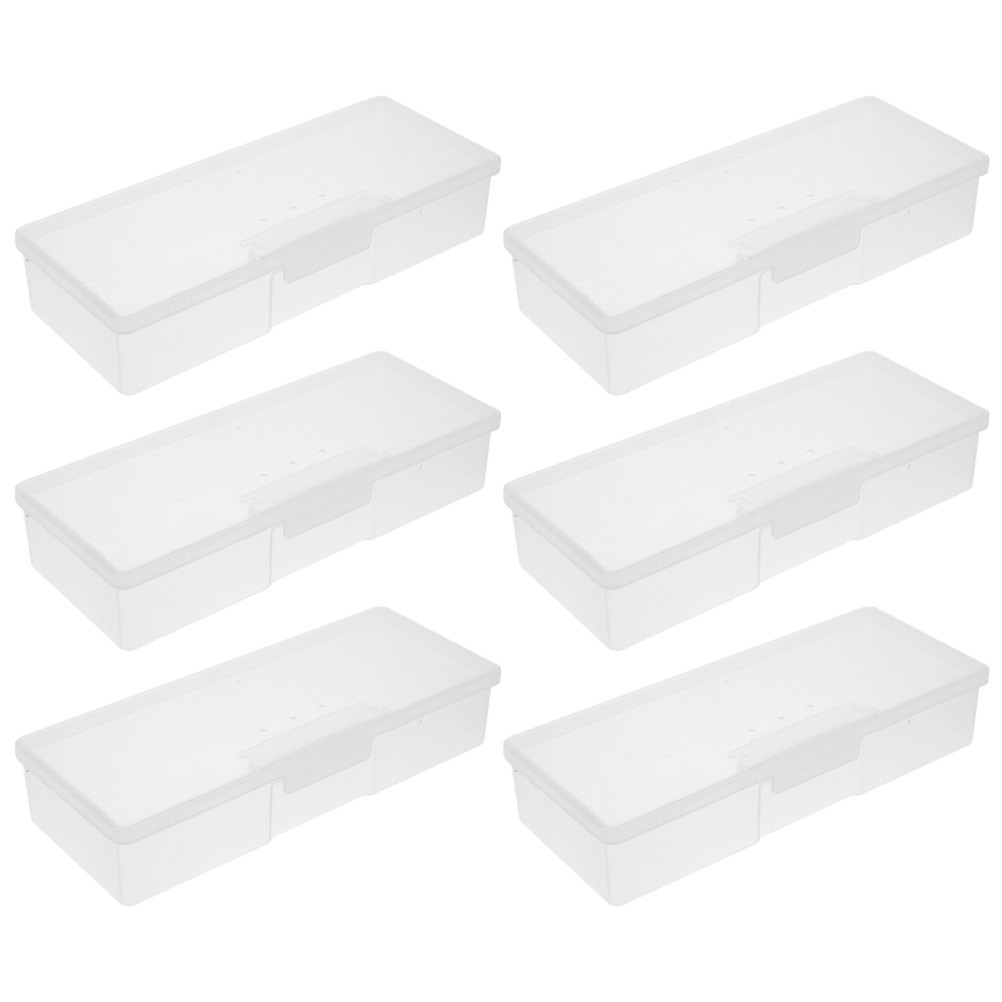 6 Pcs Portable Nail Tool Box Supplies Storage Case Implement Boxes