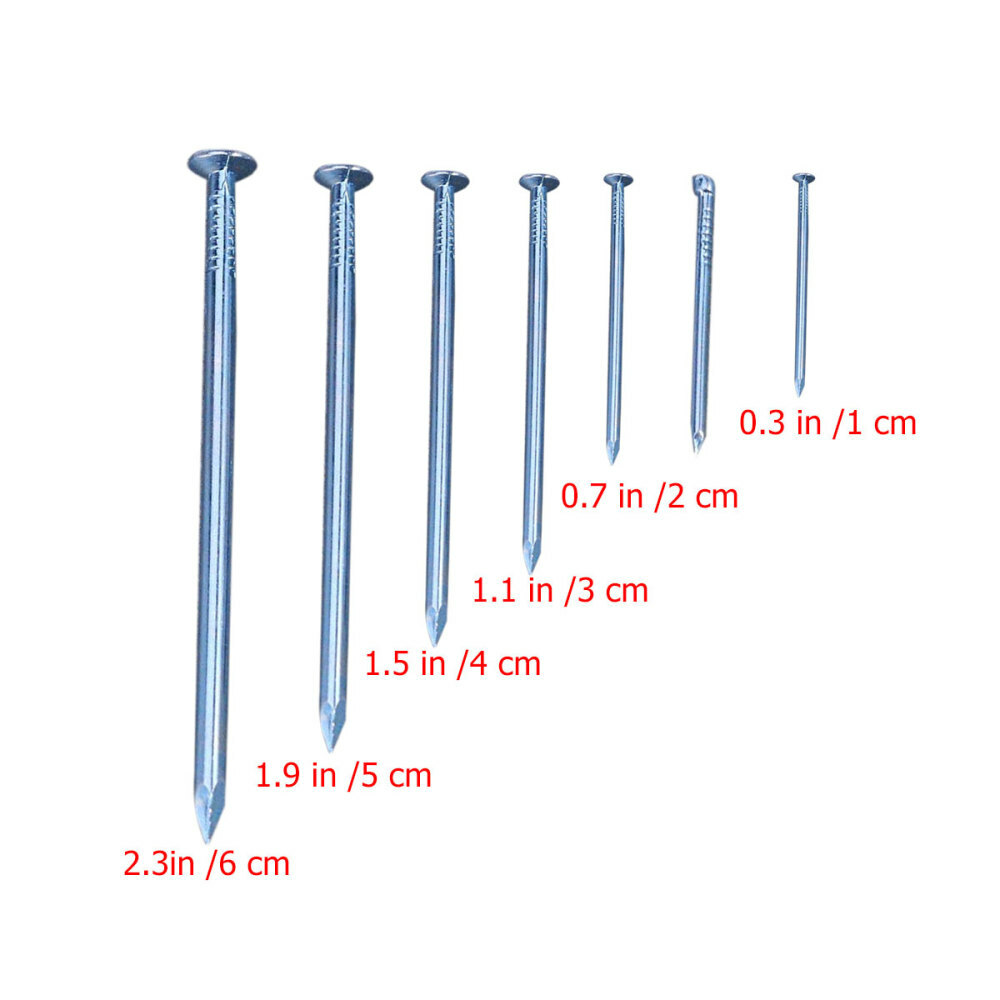 picture hanging hardware Brad Nails Assortment 280 in 1 Zinc Plated Nails