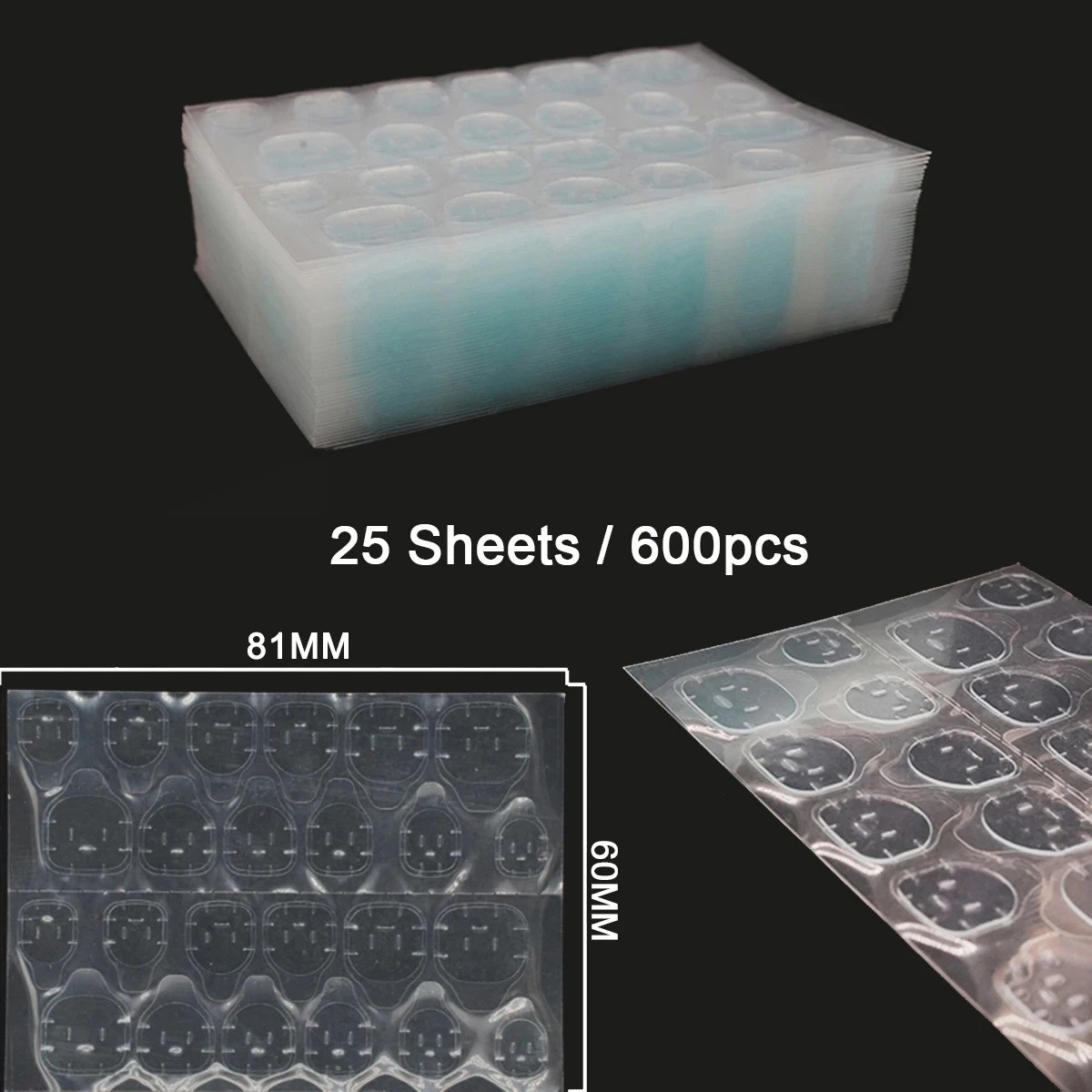 240PCS Adhesive Tabs Double-Sided Stickers for False Fake Nail Tip Glue Tape GB2