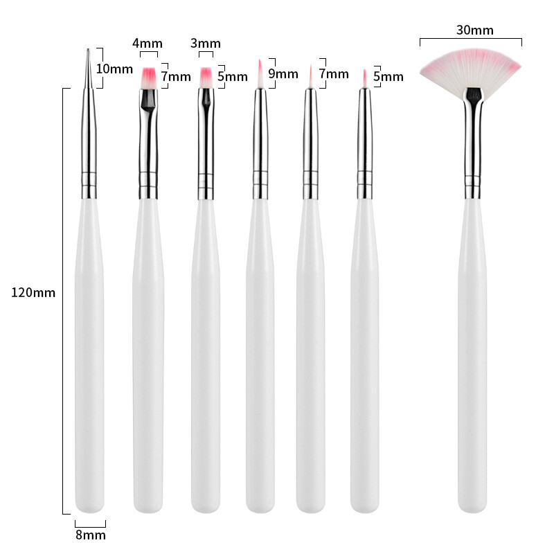 8/20 PCS Nail Art Design Dotting Painting Drawing Polish Brush Pen Tools Acrylic