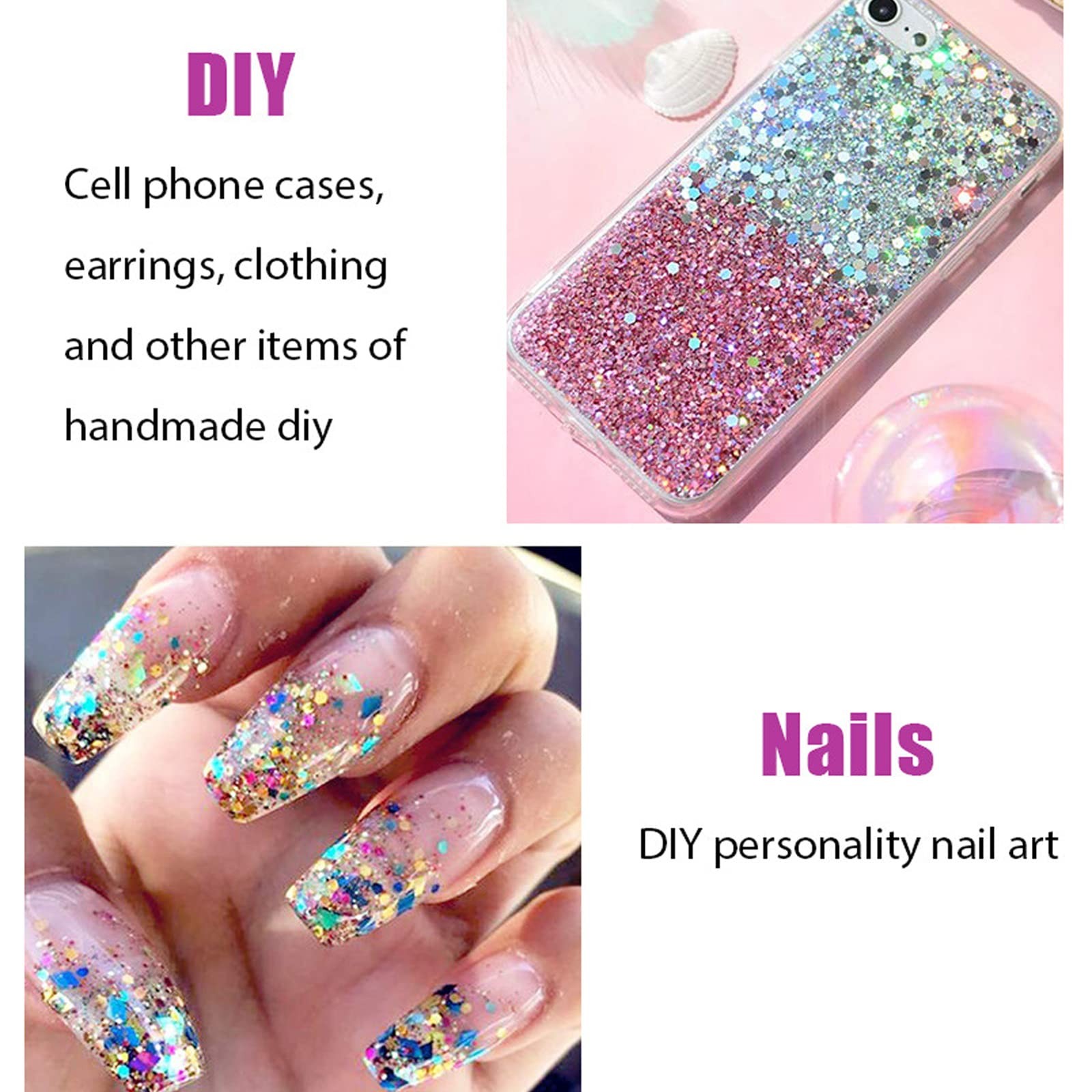 Blue Face & Body Glitter Gel – Mermaid Sequins Lip Eye Nails Hair Festival Ra…