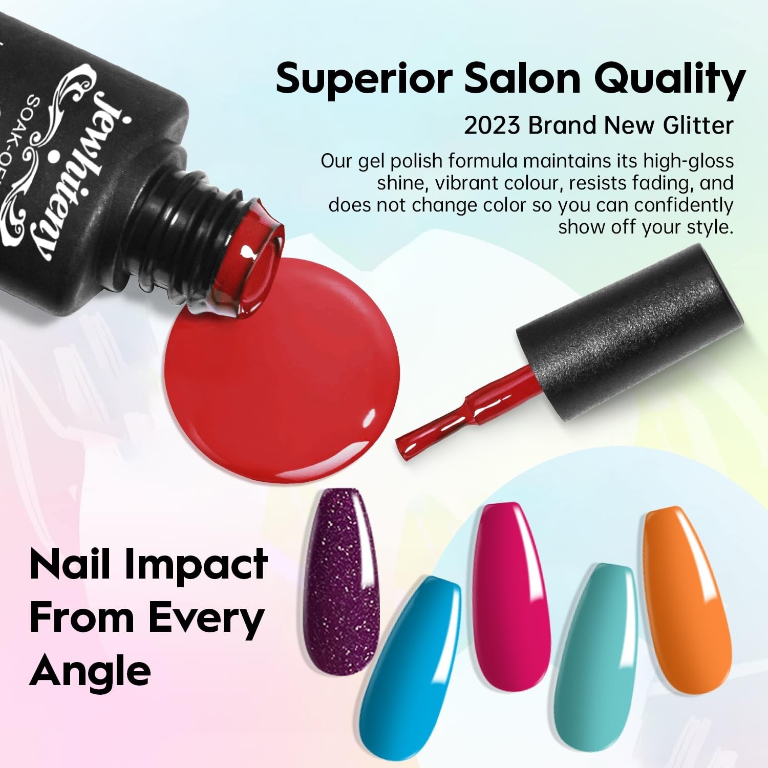 All-in-One Poly Gel Nail Kit with 27 Gel Polish Colors
