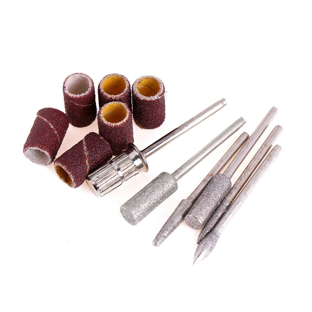 12 Pcs Mix Nail Art Electric File Drill Bits Replacement Manicure Pedicure Tool