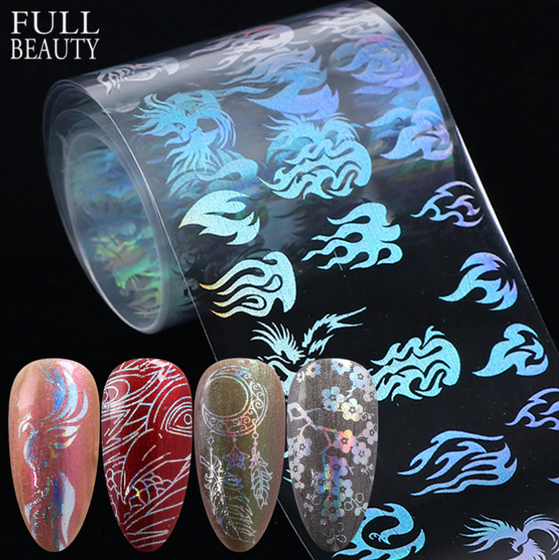 10Pcs Panda Flower Letters Nail Art Transfer Foil Sticker Decal Manicure XKC71