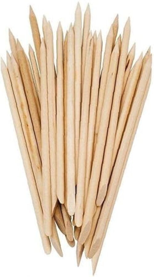 20Pcs Orange Wood Cuticle Pusher Nail Art Cuticle Orange Wood Sticks for