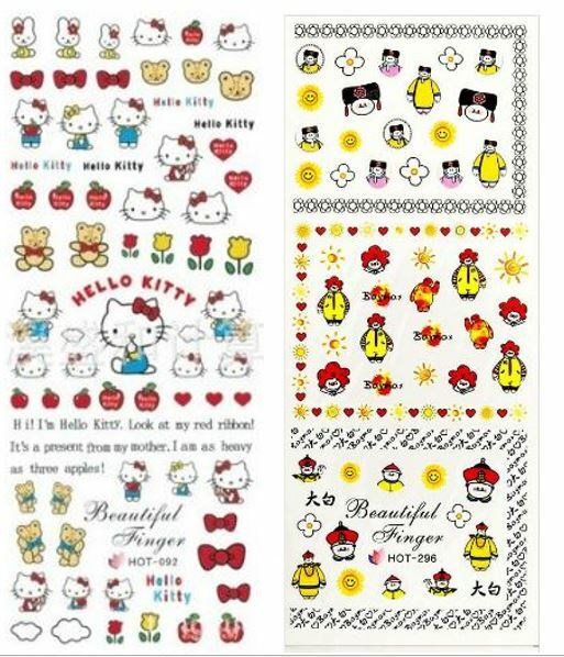39 SETS Nail art water transfer decal stickers HOT Animals Flowers Kitty Love
