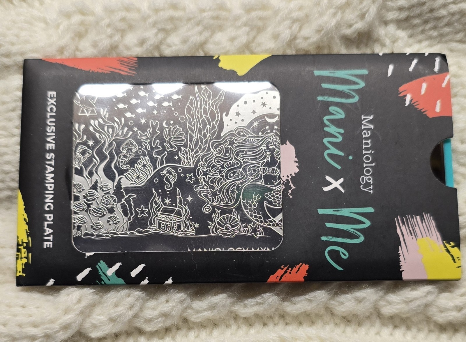HTF Maniology MXM007 Nail Stamping Plate Mermaid Ocean Theme Sea Whale Shell