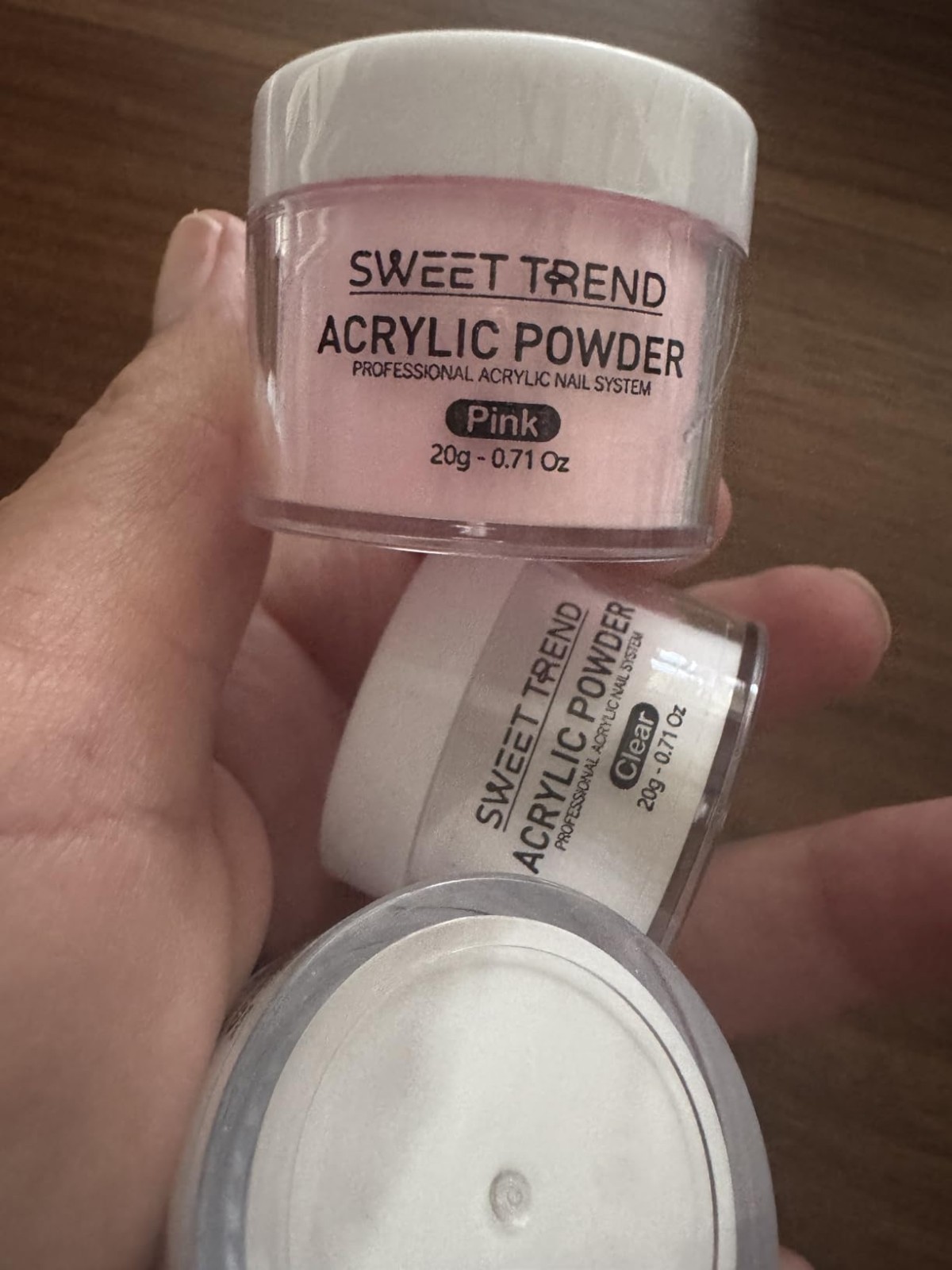 Acrylic Nail Kit with Drill: 20g Clear White Pink Acrylic Powder and Liquid Begi
