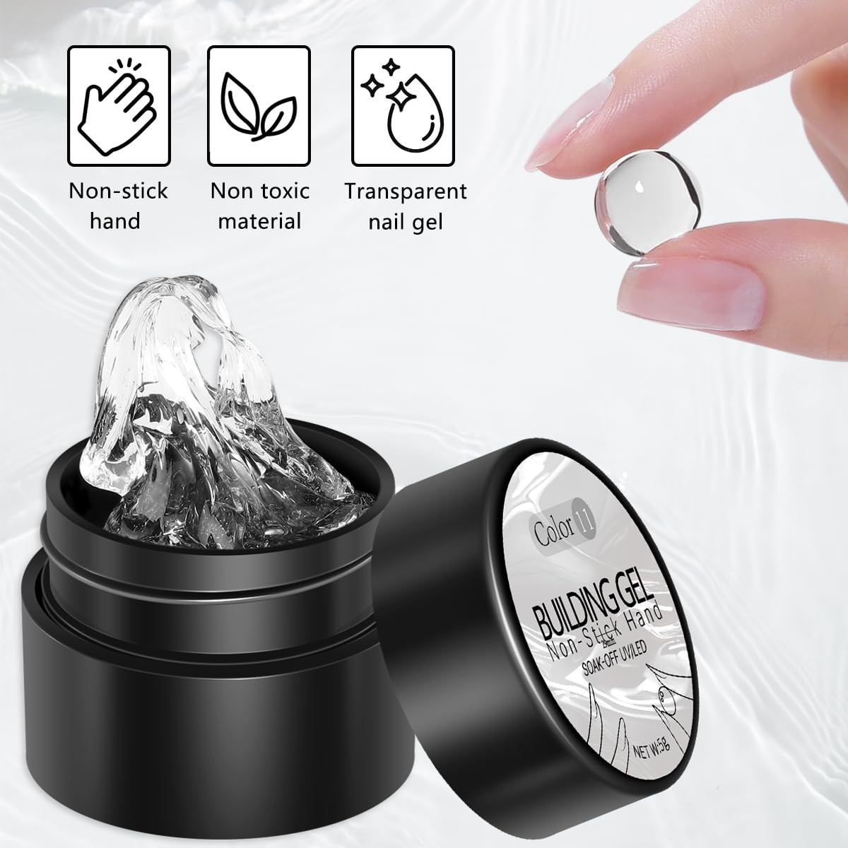 Fcozpjk 2PCS Clear 3D Sculpting Gel Kit – 0.04 Fl Oz (Pack of 8),