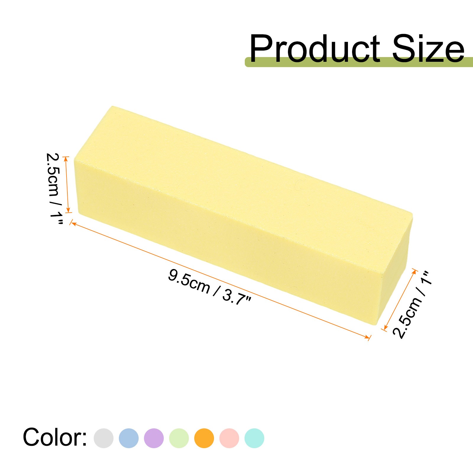 7pcs Nail Buffer Block 120 Grit Nail File for Nail Buffing, Mix Seven Colors