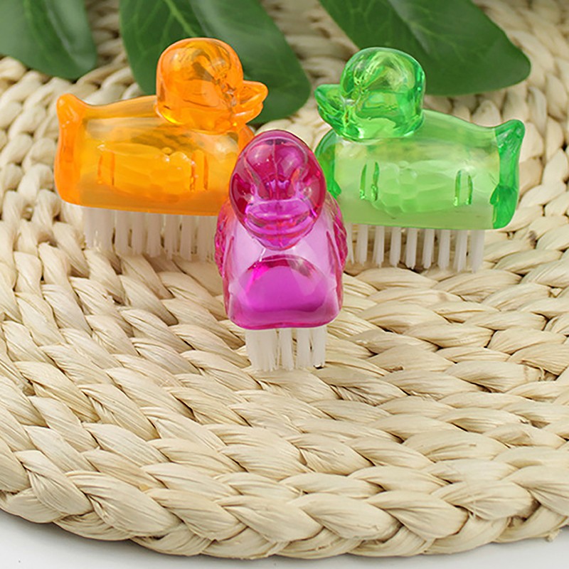 Duck Nail Art Trimming Brush Manicure Pedicure Files Cleaning Scrubbing Tool