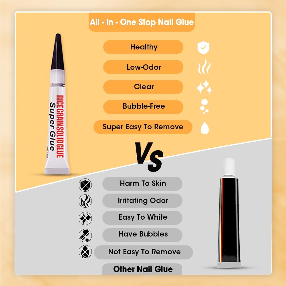 SSAL NOLAE Super Strong Nail Glue for Press On Nails- Salon Quality for…