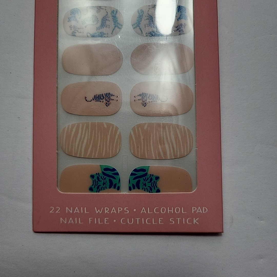 Studio Oh! Nail Wrap Kit 34 Toe Nail Wraps Nail File Alcohol Pad Cuticle Stick