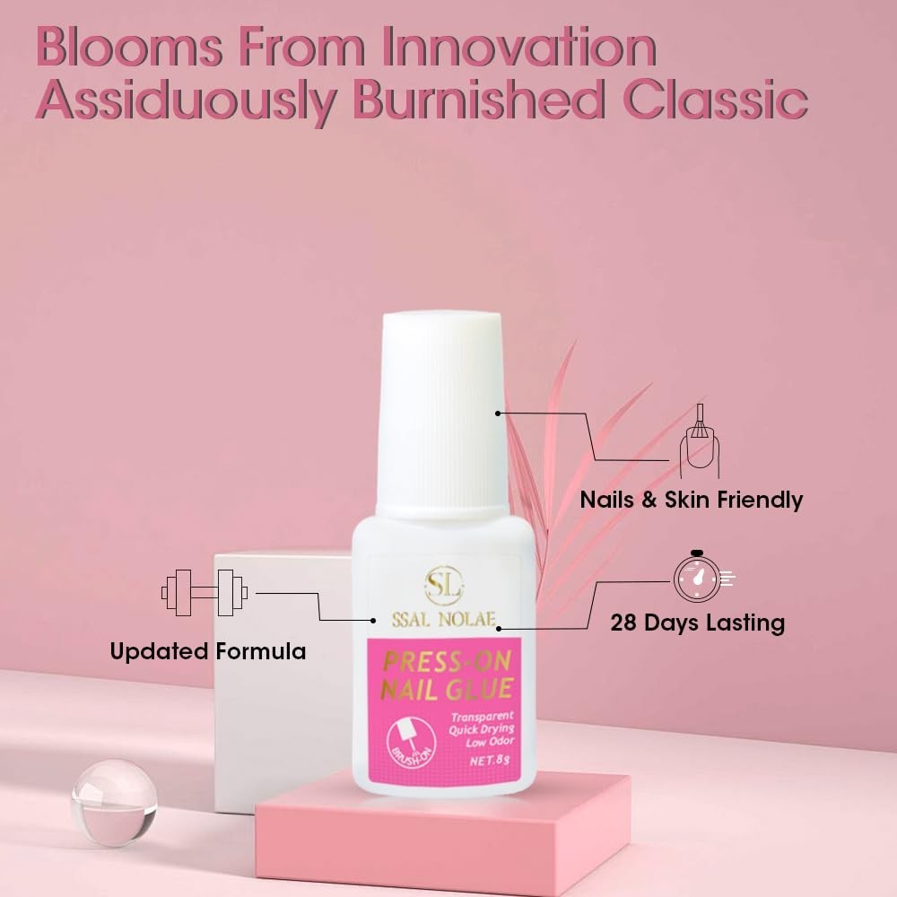 Super Strong Nail Glue for Press on Nails- Salon Quality for Acrylic, Fake Nails