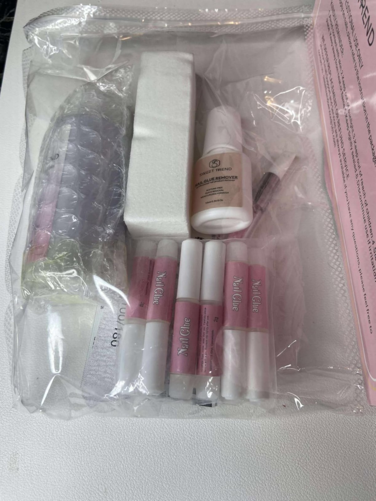Acrylic Nail Kit with Drill: 20g Clear White Pink Acrylic Powder and Liquid Begi