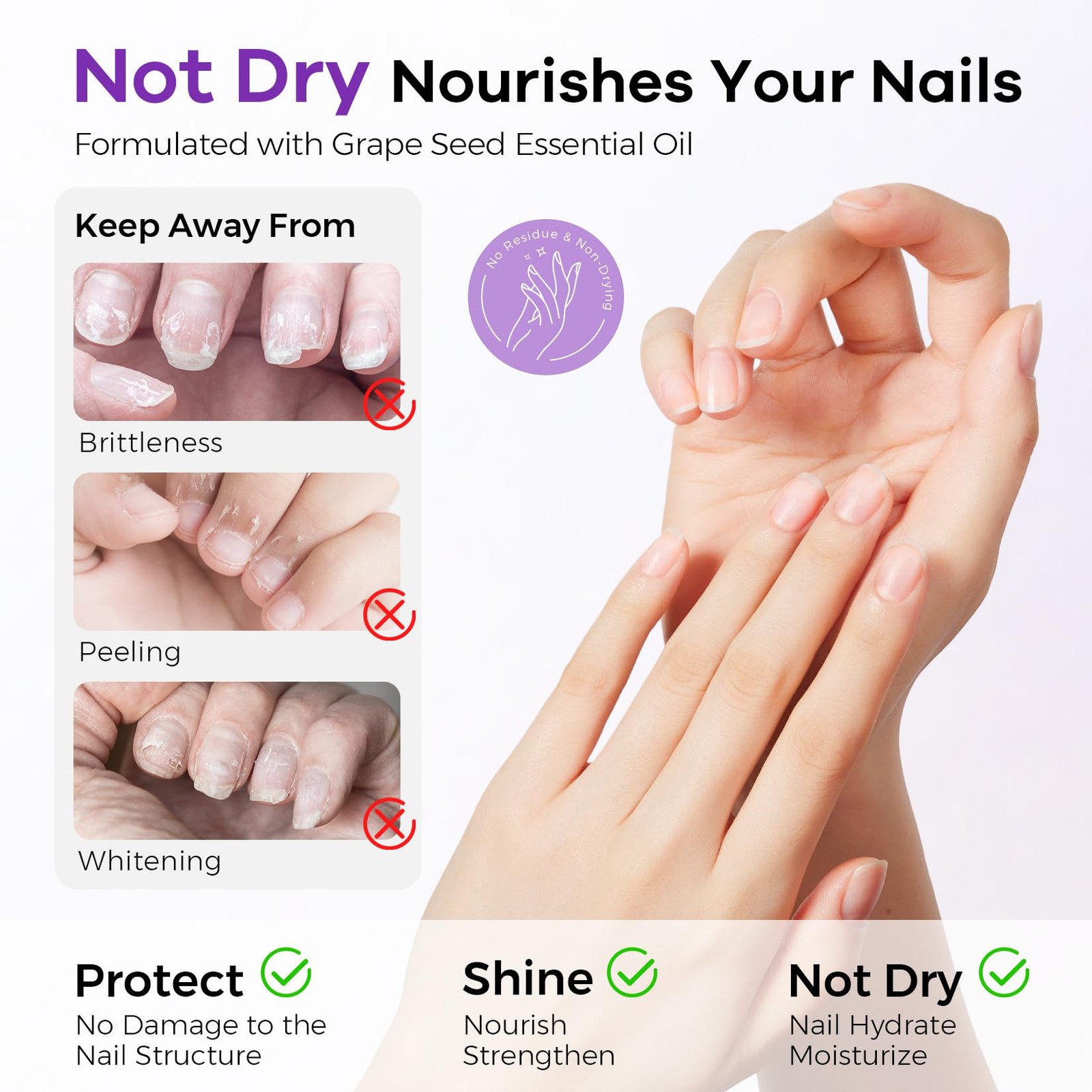 Glamonade Acetone Nail Polish Remover: A1-8 Ounce (Pack of 1), 8 Oz+Grape