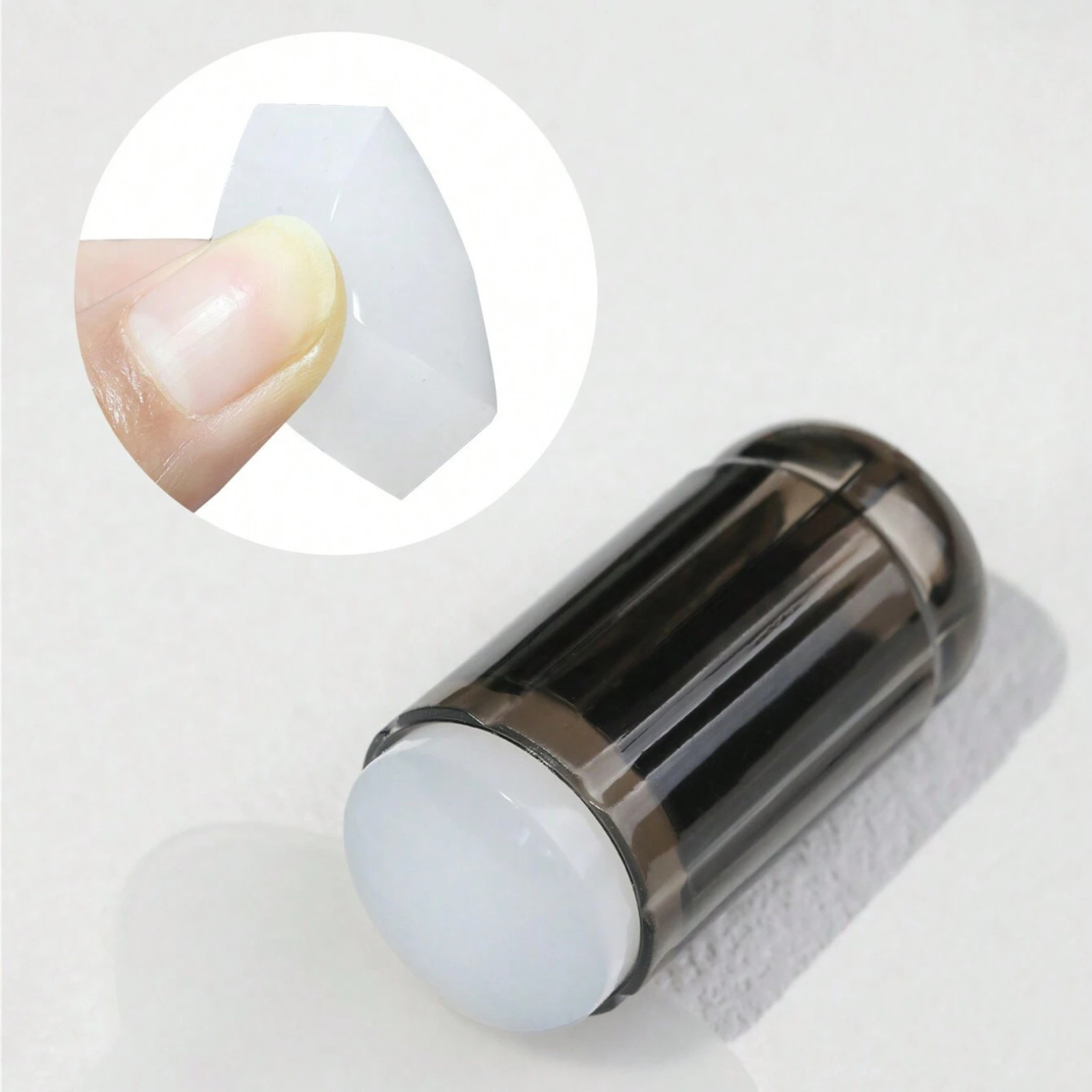 Silicone Nail Stamper French Manicure Stamping Jelly Nails Art Scraper Stamps