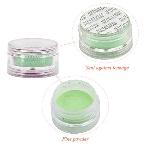 9 Set 54 Colors Luminous Pigment Nail Powder Flourescent Glow In The Dark Makeup