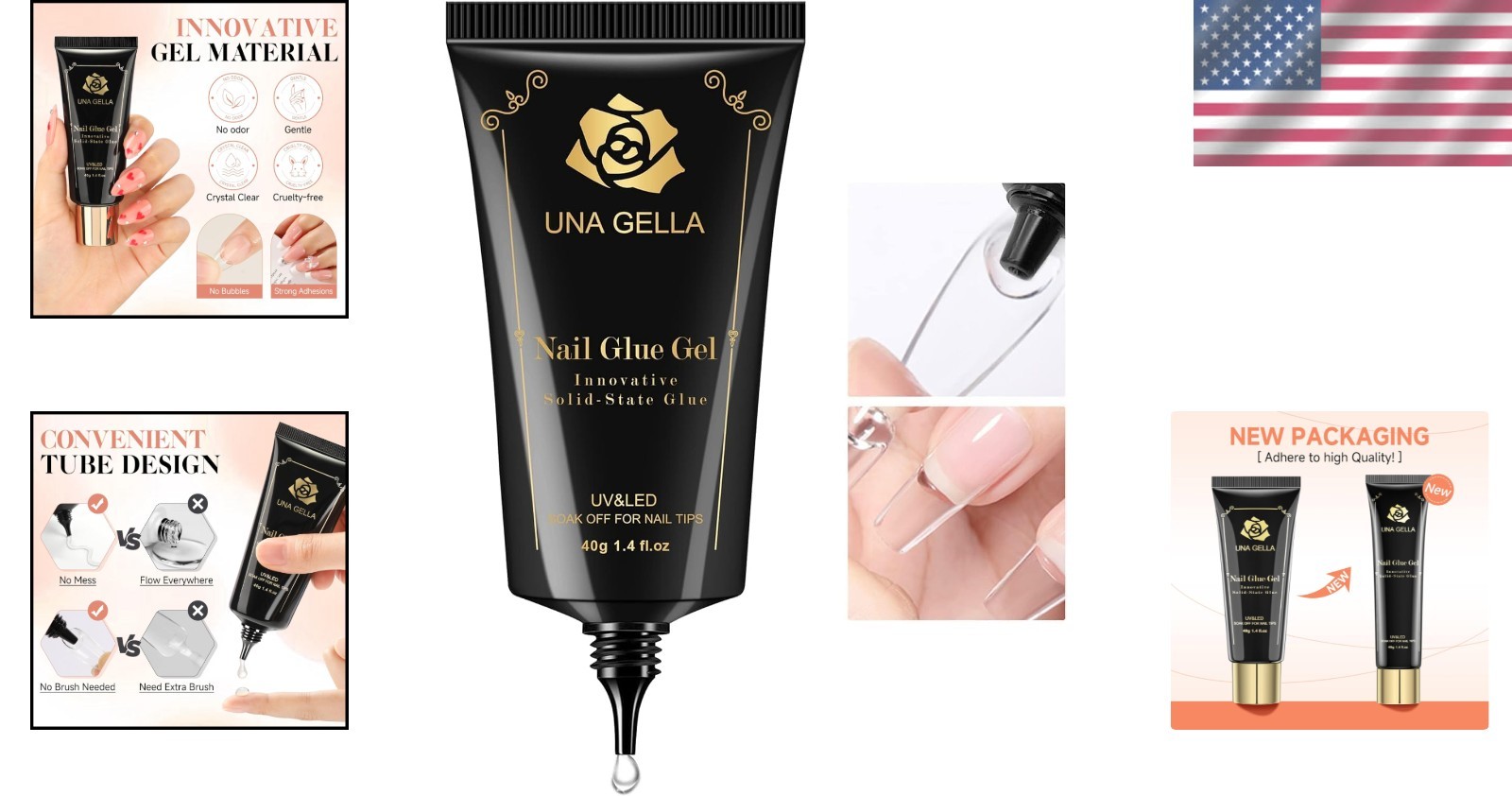 40g Strong Gel Nail Glue: Quick Drying & Safe Adhesive for Nail Extensions