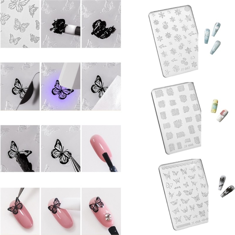 Nail Decors Molds Nail Carving Mold Perfect Gift for Nail Decors Enthusiasts