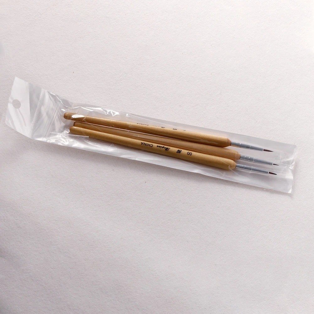 3PCS UV Gel Nail Art Brush Set Acrylic Liner Painting Pen Manicure Tools