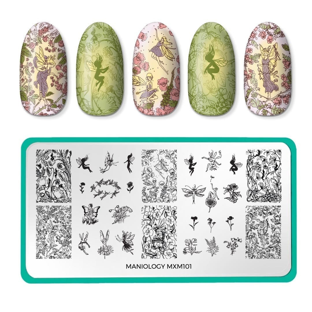 Maniology Mani X Me Nail Stamping Plates Set MXM101 MXM102 Enchanted TwilightFae