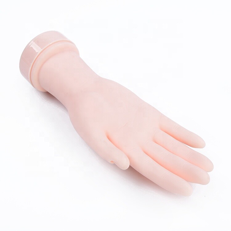 Nail Art Training Hand Flexible Movable Fake Hand Manicure Practice Tool USA NEW