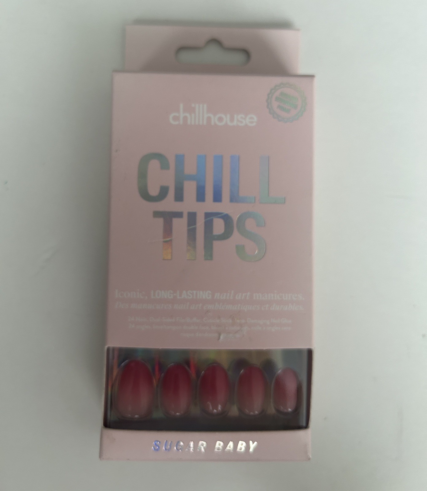 Chillhouse Chill Tips Press-On Nails – Sugar Baby – Pink Ombré