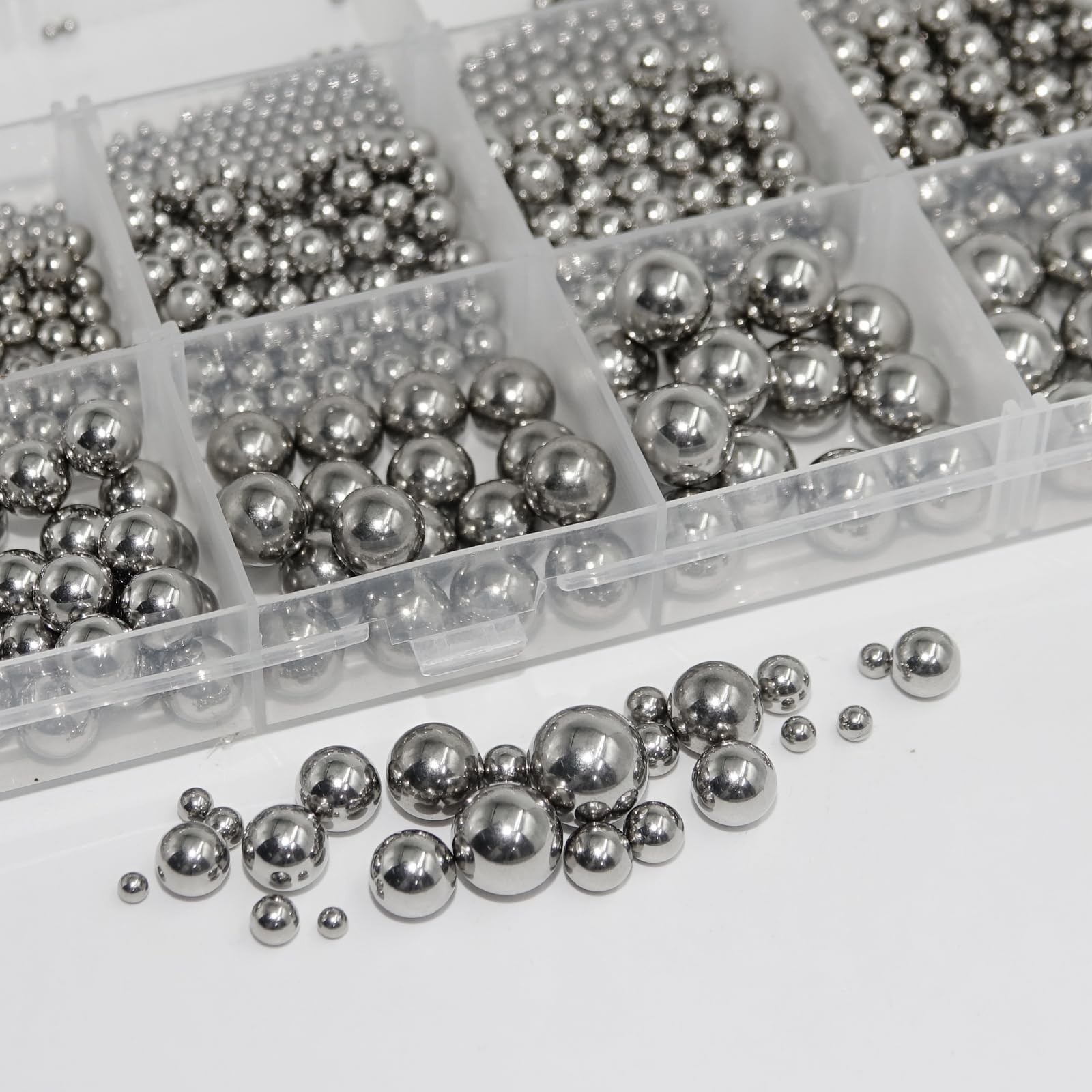 840 Pcs Stainless Steel Bearing Balls, Metric Precision Bike Ball Bearings, A…