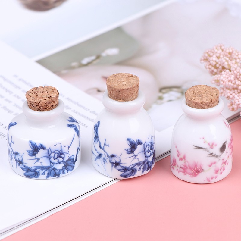 Ceramic Glass Dappen Dish Bottle Liquid Glitter Bowl Cup With Wood Lid NTmd.N8