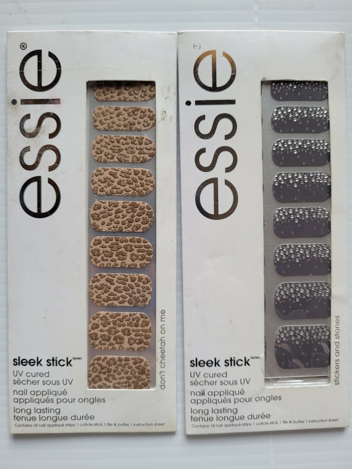 10 x Essie Sleek Stick Nail Applique Strips See Colors/Pattens in Description
