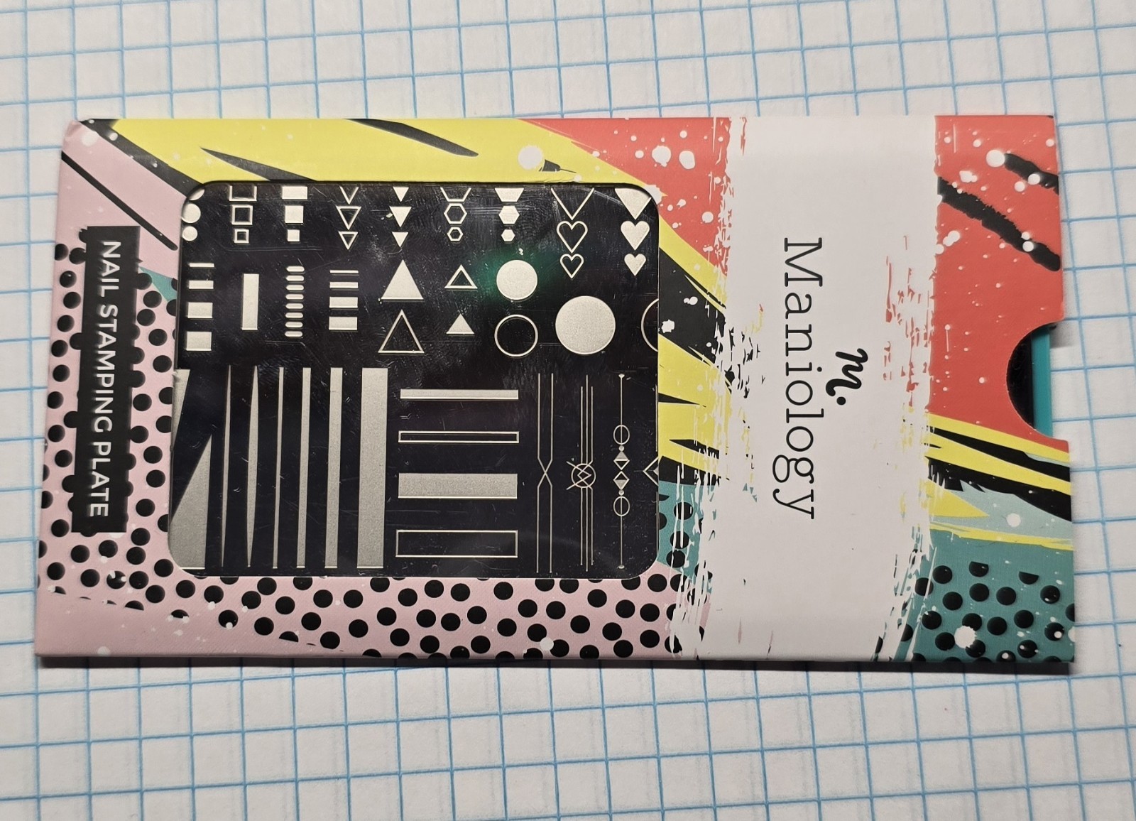 Maniology M053 Classique Love Your Accent Nail Stamp Plate Hearts Tribal Stripes