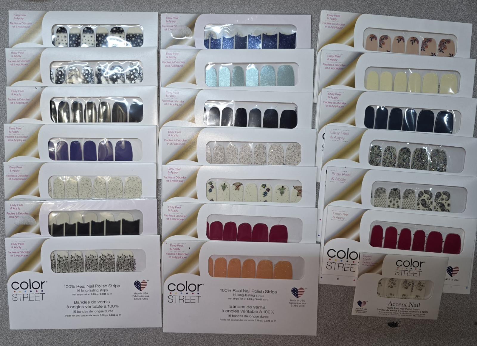 117 Sets – Color Street Nail Polish Strips Multicolor Easy Peel Nail Art