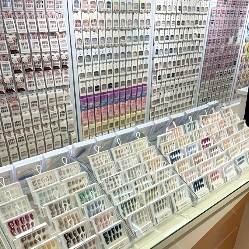 4 Boxes of Glossy Nails, Removable and Reusable Fake Nails, Salon Grade Nail Art