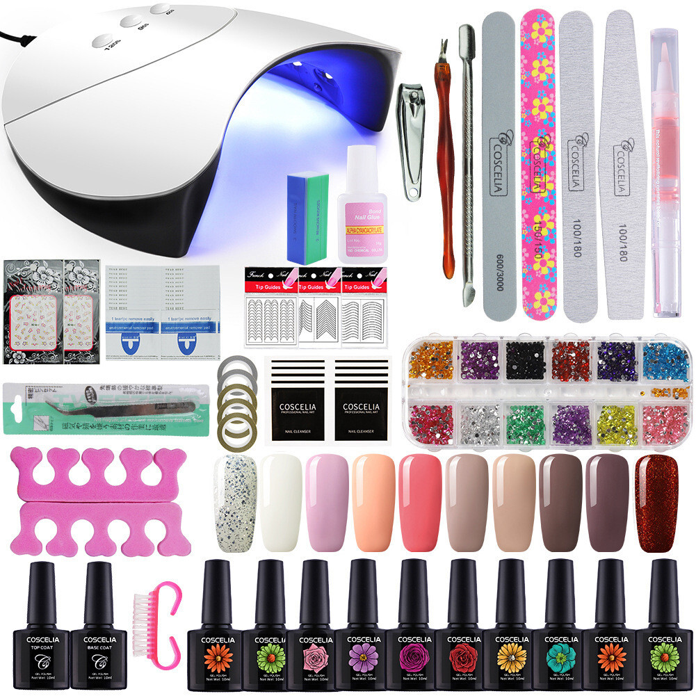 Nail Art Kit With UV Lamp Includes