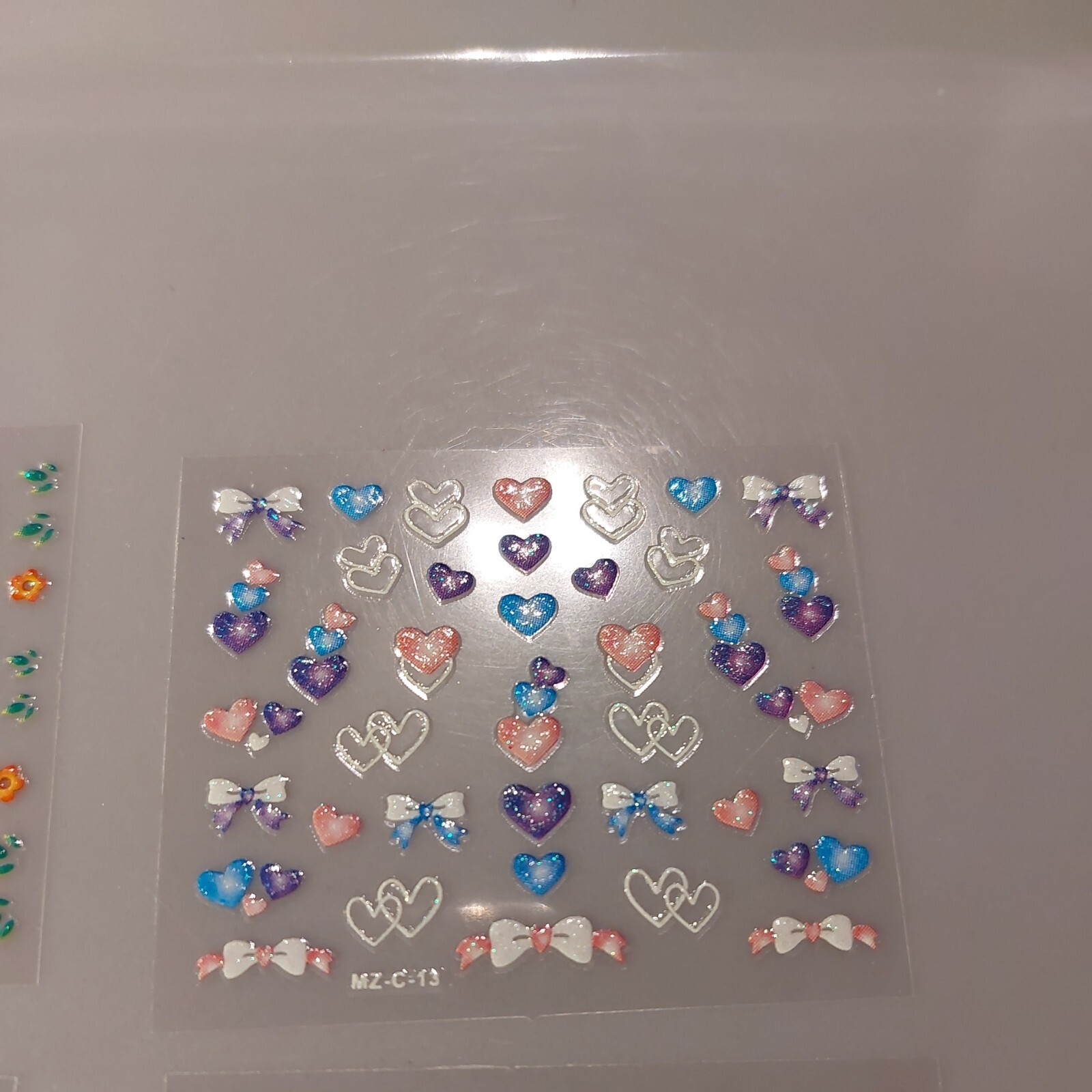 6 X Small Sheets Of Colour Nail Art Stickers (Dn370) New