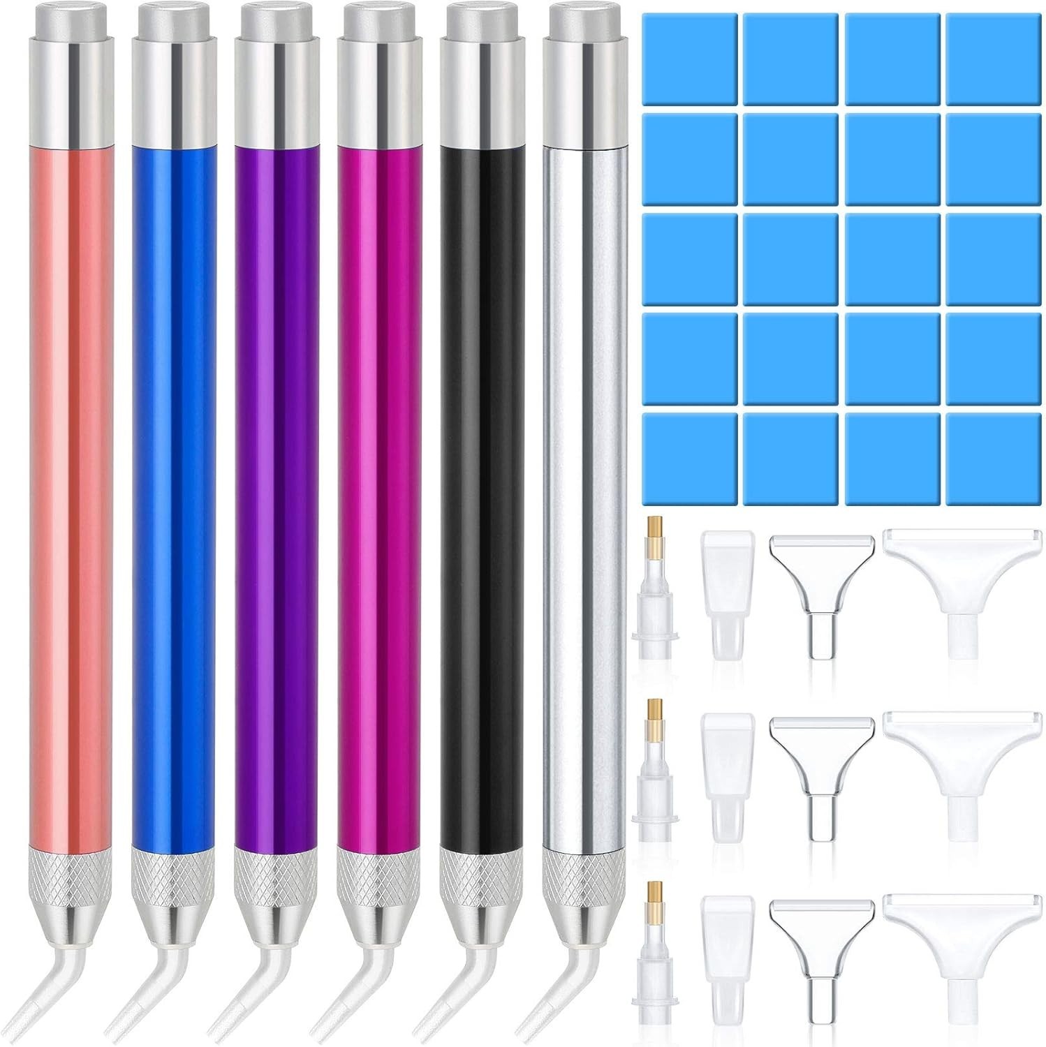 Versatile LED Craft Pens with 15 Replacement Tips for Diamond Painting & Nails