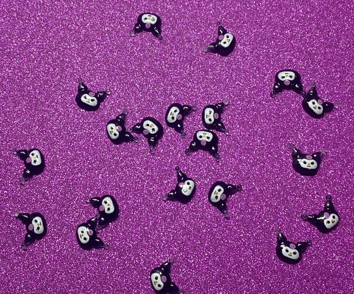 Kawaii Mini Nail Charms Lot of 10pc Resin Craft Sanrio Melody Kuromi Cinnamoroll