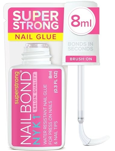 Super Strong Brush On Nail Glue 8ml Quick Dry Long Lasting Press On False