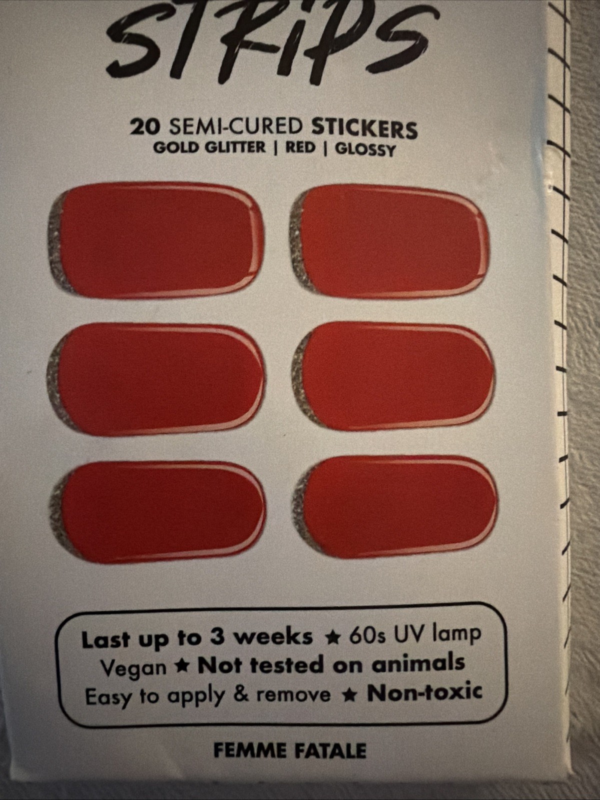 MOYOU LONDON Semi Cured Gel Nail Strips – 20 Pcs. Spring Nail Wraps for Salon