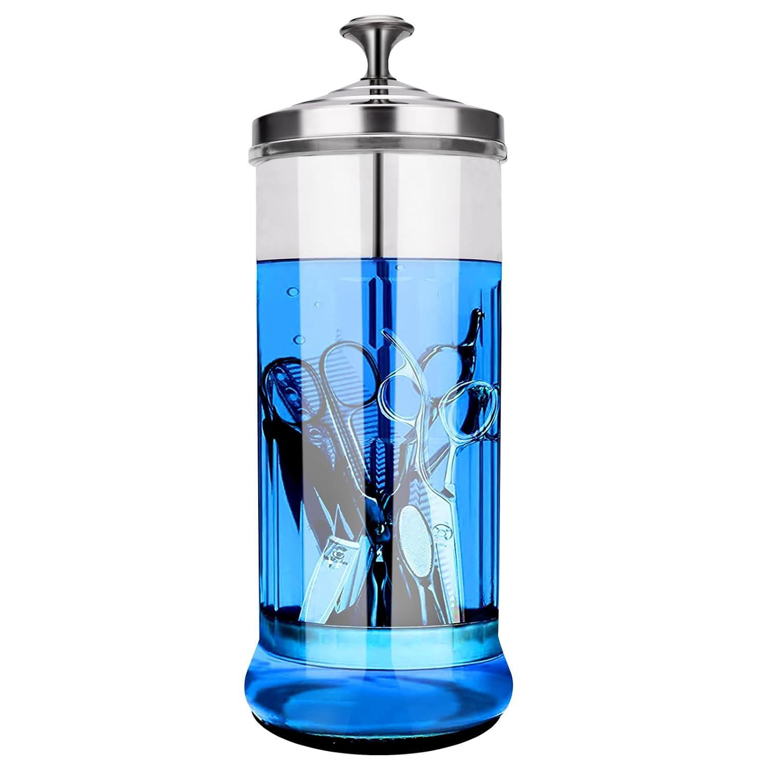 Disinfectant Sterilizer Glass Jar – Capacity 37 Oz Glass with Removable Strainer