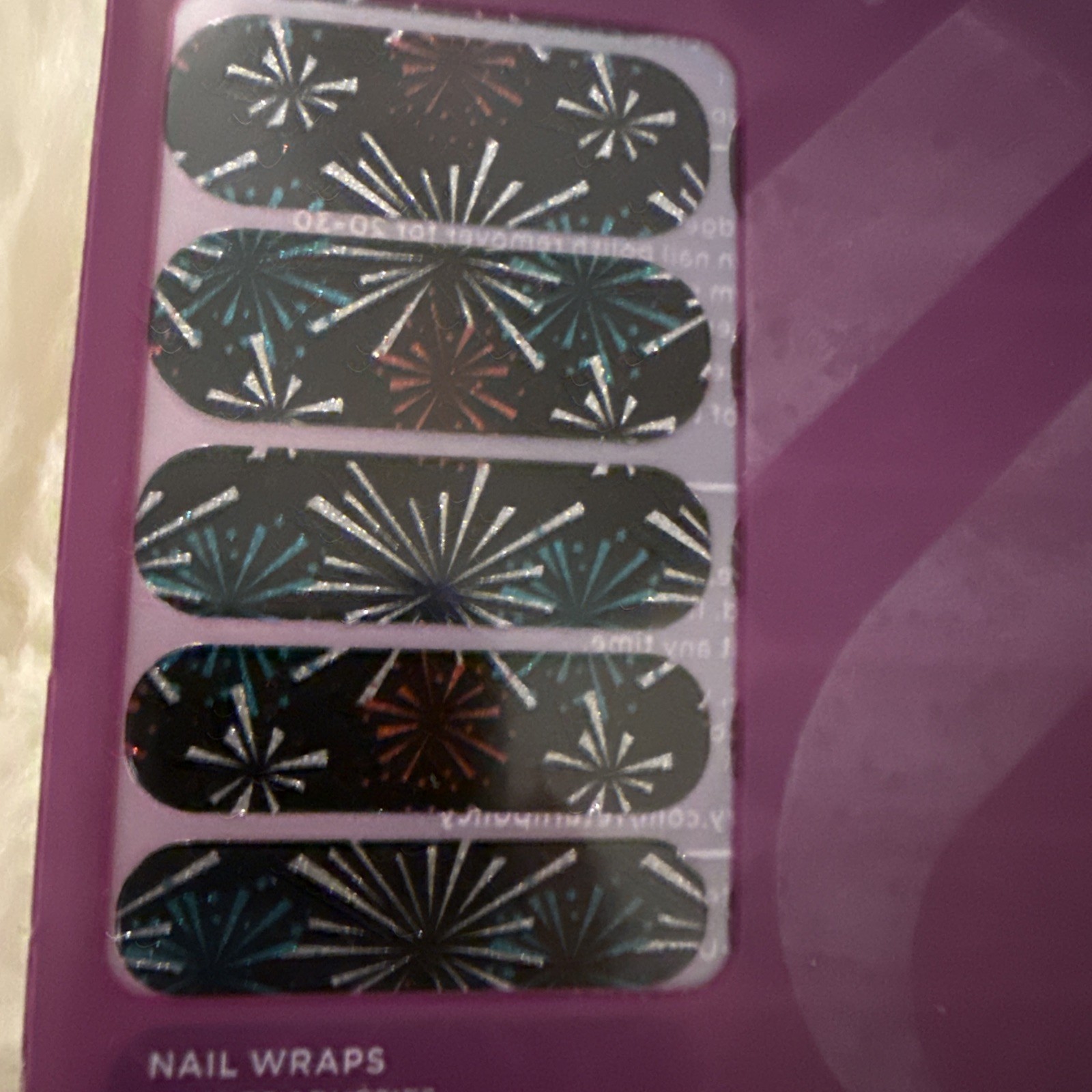 5 Jamberry Nail Wraps New Full Sheets Floral Baseball Glitter Fireworks Roses