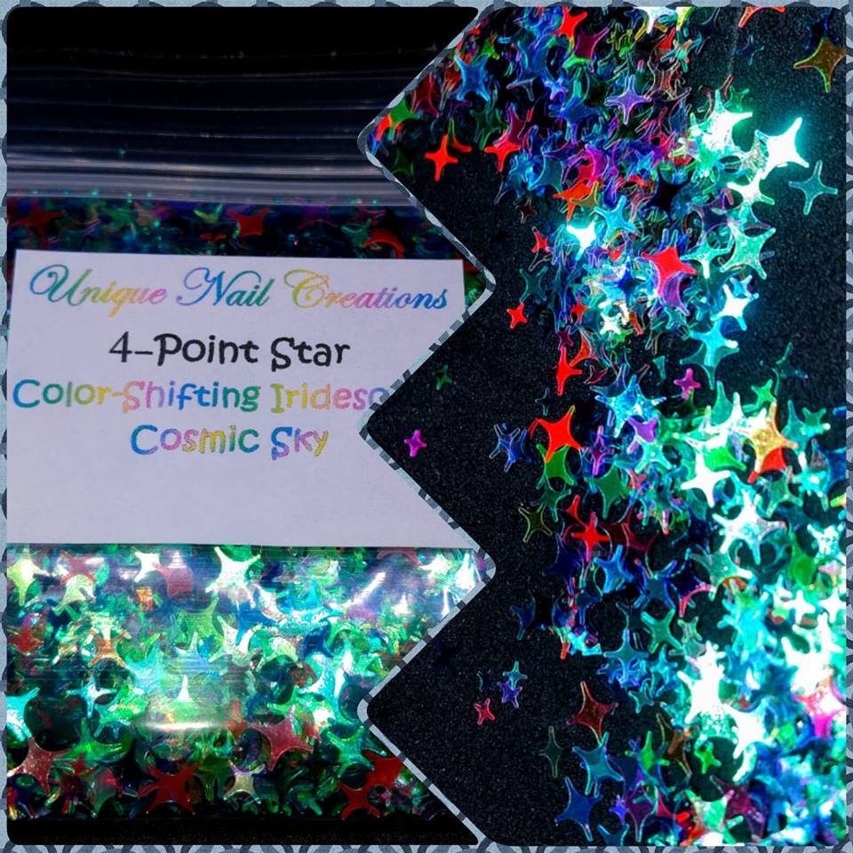 4-POINT STAR Shape Glitter~You Choose~Nail Art•Face•Festival•USA✨