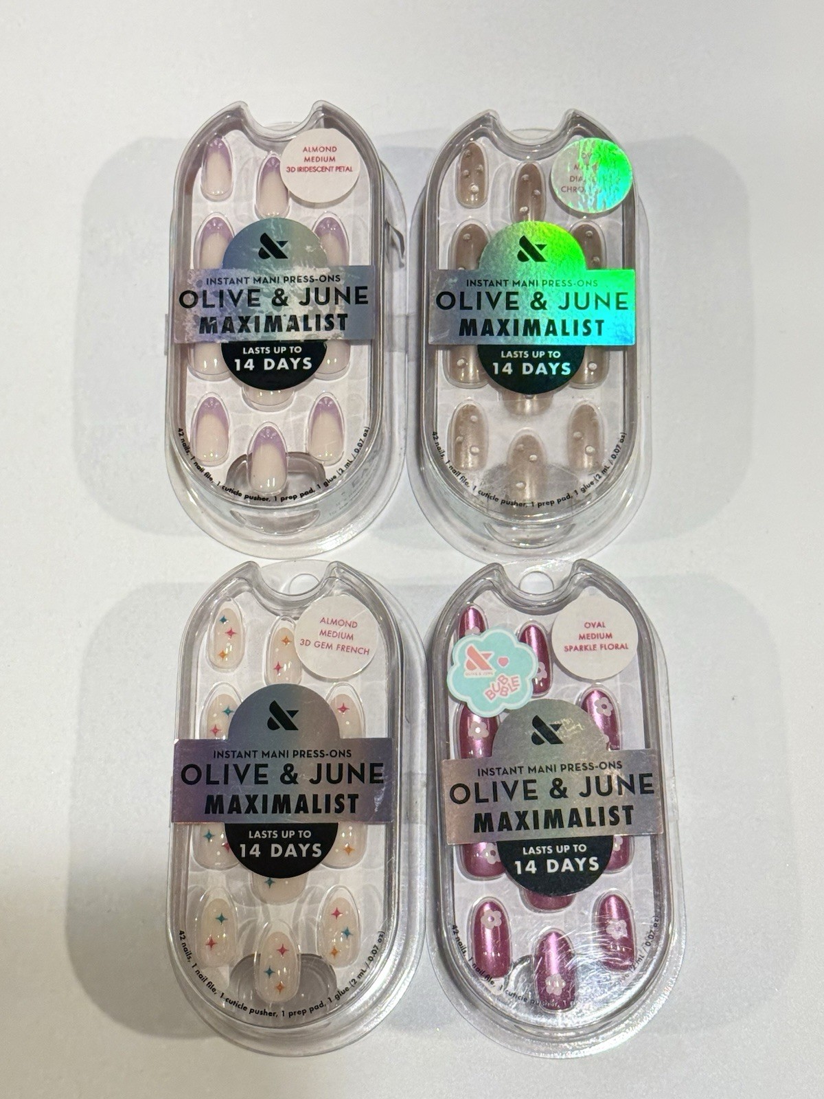 Olive And June Maximalist Instant Mani Press-On Nails Almond Oval Medium X4