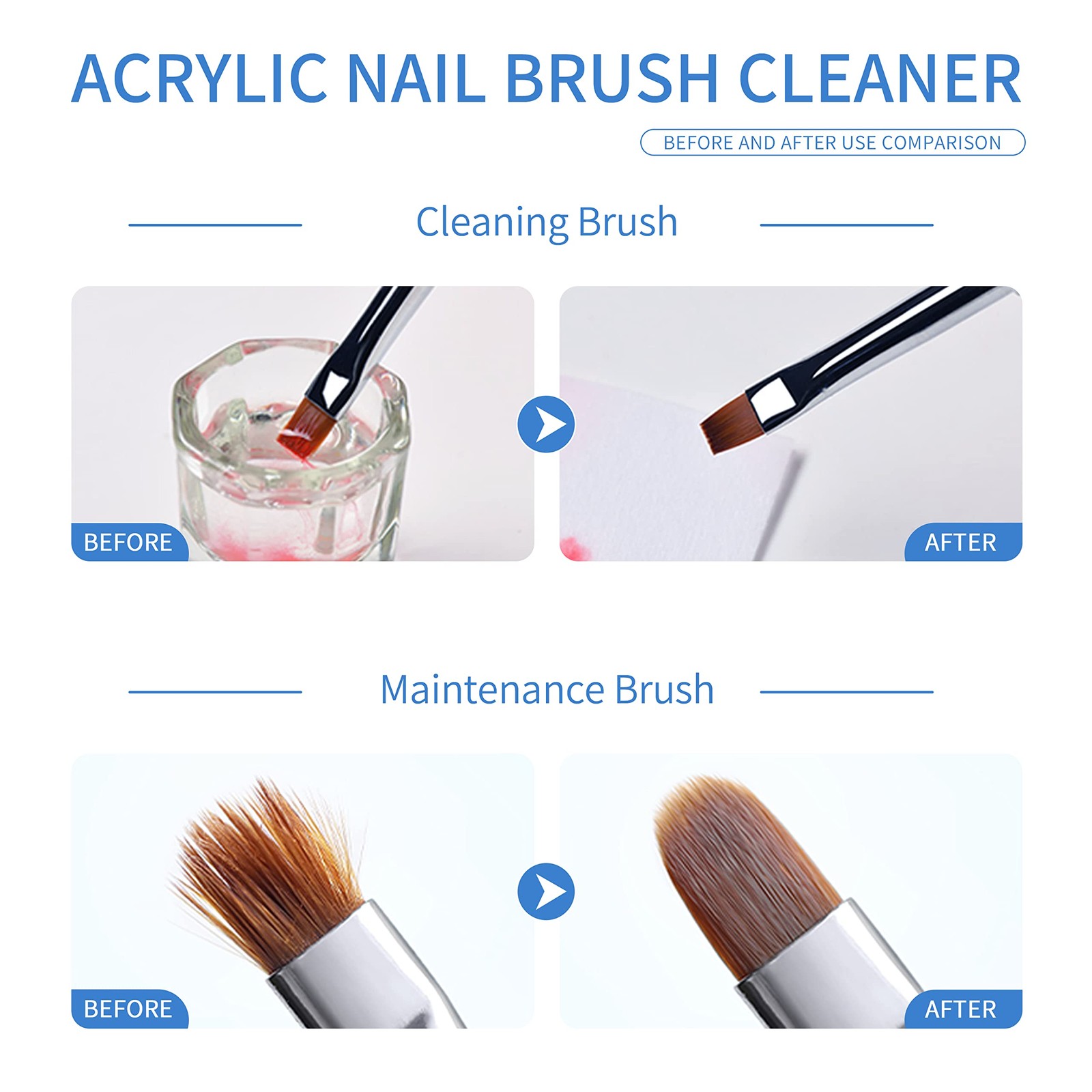 Acrylic Nail Brush Cleaner 40ml Nails Nail Art Tools for Quickly Clean Gel Nail