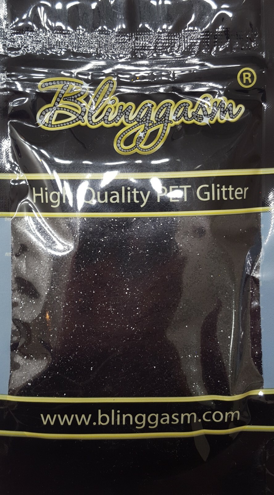 METALLIC SOLVENT RESISTANT GLITTER 3.5 OZ BY WEIGHT #58 B01000 TRUE BLACK