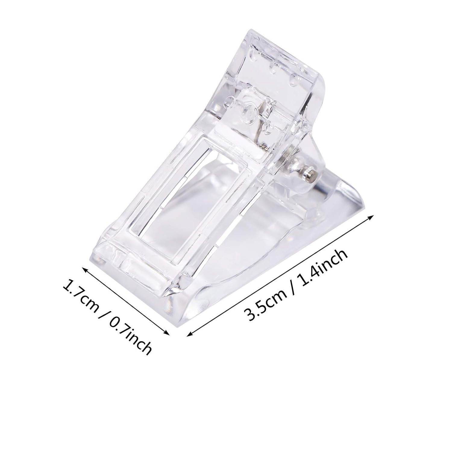 5 Pcs Poly Gel Quick Building Nail Tips Clip Plastic Transparent Finger Extensio