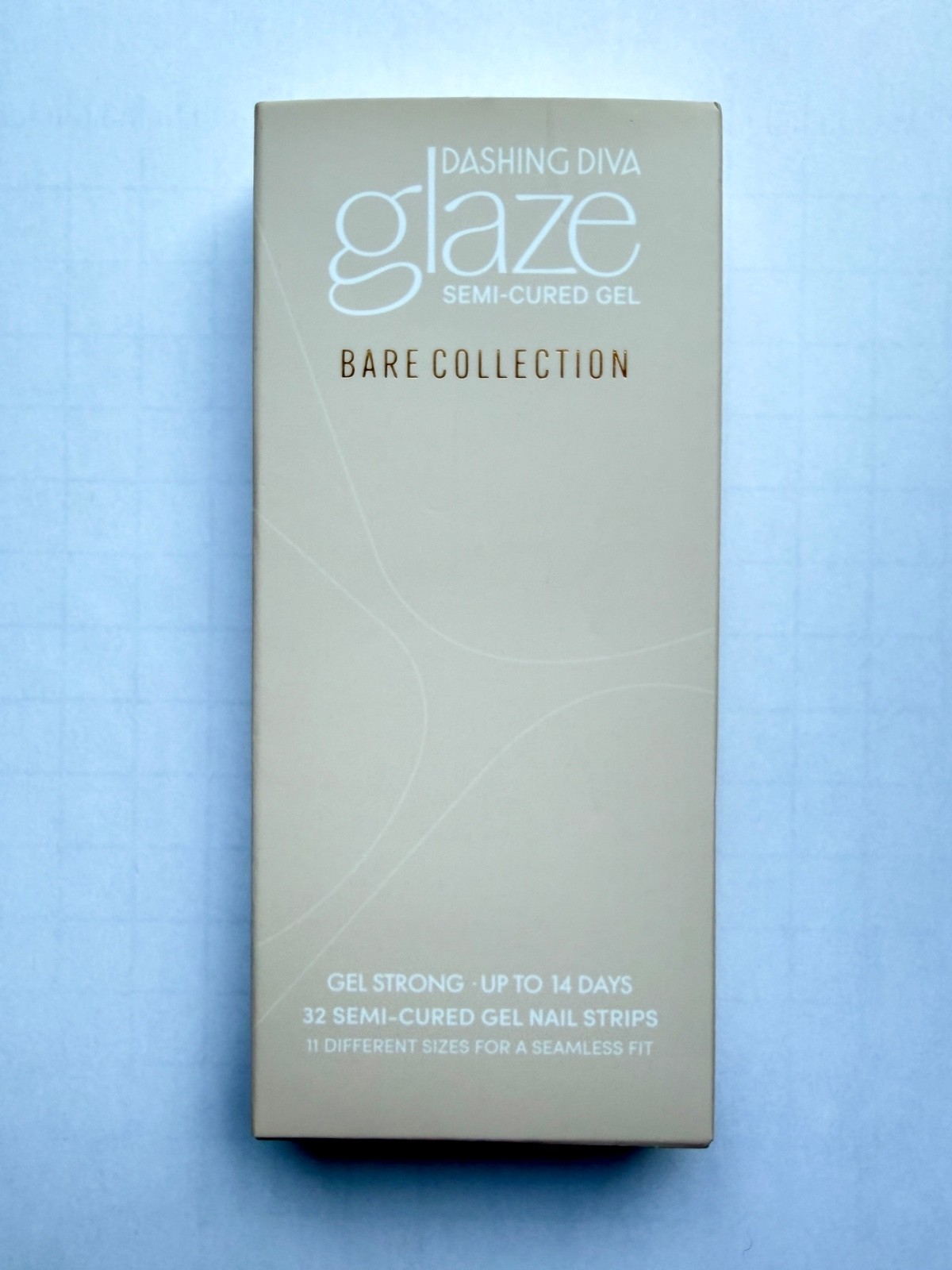 Dashing Diva GLAZE Semi-Cured Gel Nail Strips Bare Collection Latte Love GAM302