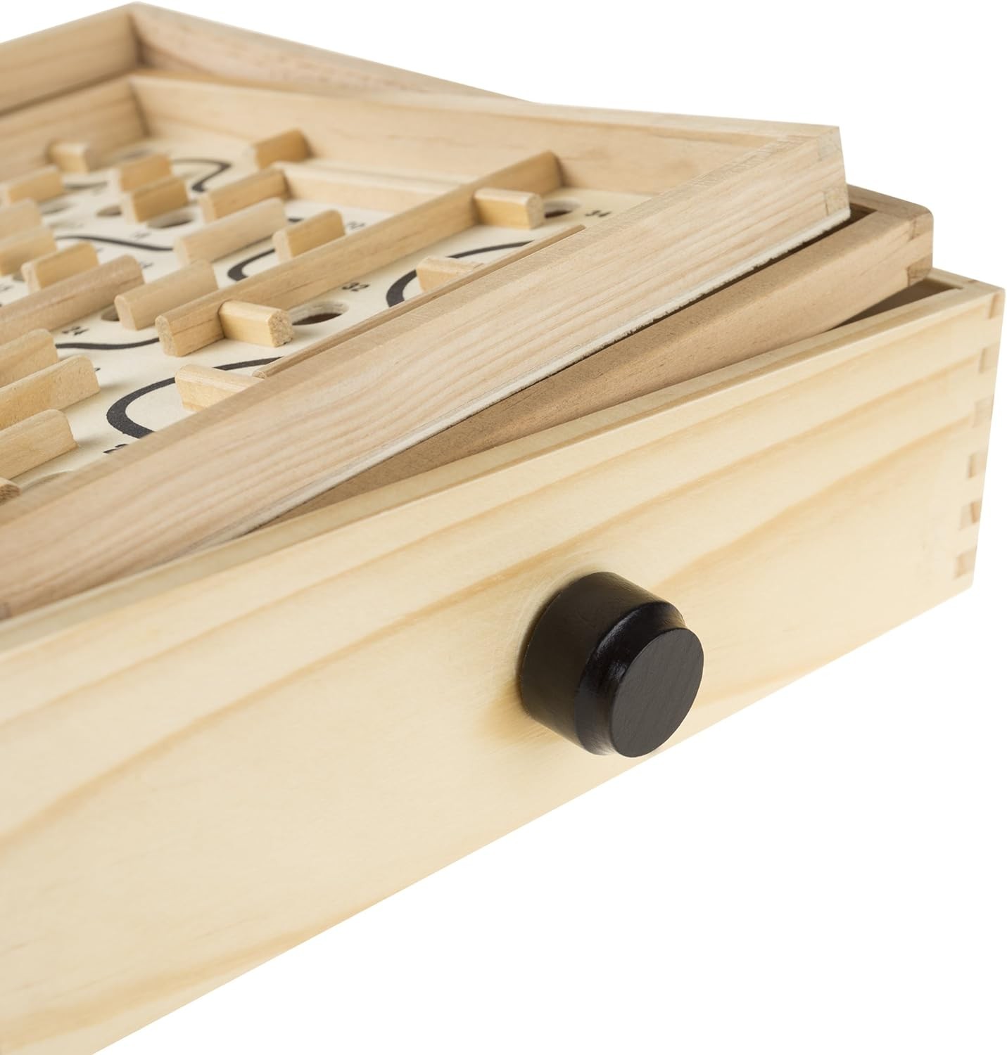 Labyrinth Wooden Maze Game with Two Steel Marbles, Puzzle for Adults,…