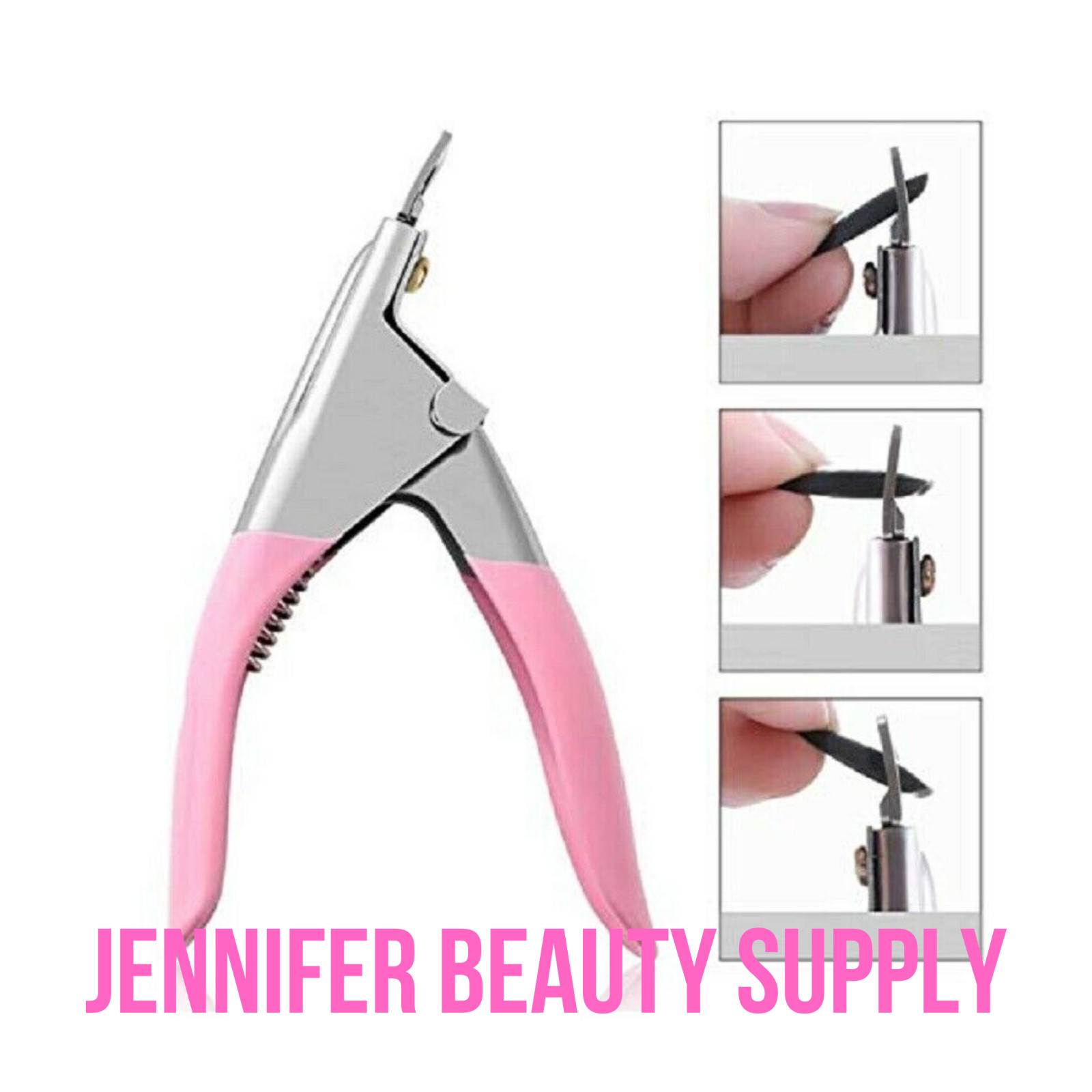 MANICURE TIPS CUTTER ACRYLIC NAIL SCISSORS FALSE NAIL CLIPPER U EDGE USA SELLER
